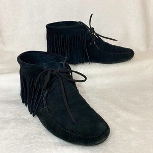 Minnetonka Classic Fringe Western Bootie